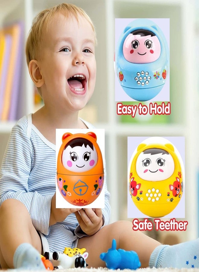 FRATELLI Roly Poly Push and Shake Wobbling Bell Sounds Tumbler Doll Toy for 3 Months & Above ( Pack of 1 ISI Certified-Made in India (Multicolor) - Image 2